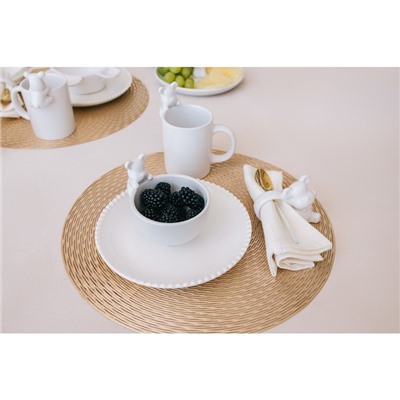 Салатники Доляна «Мишка Отто», 270 мл, 13×10.2 см, набор 2 шт., белые