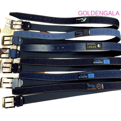 Ремень мужской джинса и экокожа 4х120 см Арт Р16
