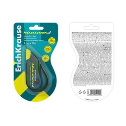Корректирующая лента 5 мм × 12 м, ErichKrause Marathon, корпус морская волна, блистер