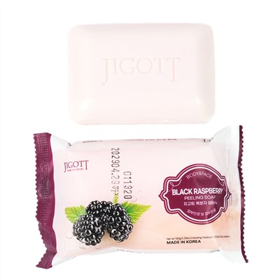 Jigott Мыло-скраб для лица и тела с экстрактом ежевики / Black Raspberry Scrub Soap, 150 г