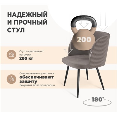 Стул SHT-ST33-4/S1470-VP
                        кофе мокко / вельвет / черный муар