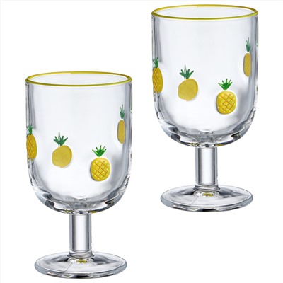 НАБОР БОКАЛОВ ДЛЯ ВИНА "FRUITY PINEAPPLE" ИЗ 2 ШТ. 350 МЛ