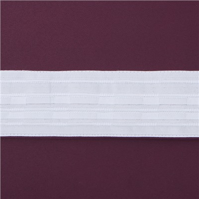Штора портьерная Этель 130*300 см, цв.винный, блэкаут, пл. 240 г/м2