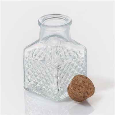 Набор баночек для специй Доляна «Парфе», 50 мл, 4.5×4.5×6.8 см, с пробковой крышкой, 12 шт., стекло