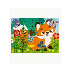 Набор для творчества. Рисунок из страз "Лисёнок" (европодвес)