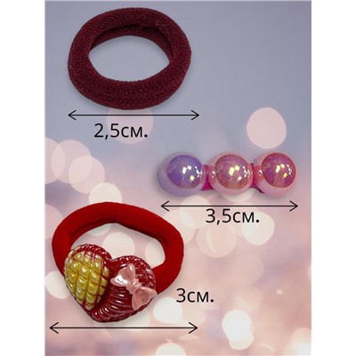 Детский набор аксессуаров для волос (Резинка 4 шт +уточка 2 шт) НД3 тип 1