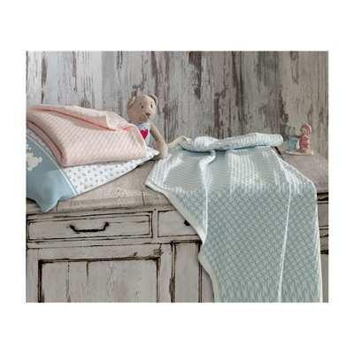 Плед для Новорожденных 80x90 см Вафельный Baby Dream Mavi - EcoCotton