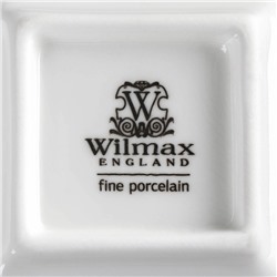 Менажница 2 ячейки Wilmax, 60 мл, 14.5×7.5 см, фарфор, белая