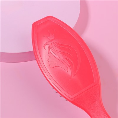 Расчёска массажная, 20×5 см, цвет МИКС