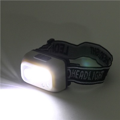 Фонарь налобный 6 режимов, 4LED, аккумуляторная батарея 400mAh USB S4