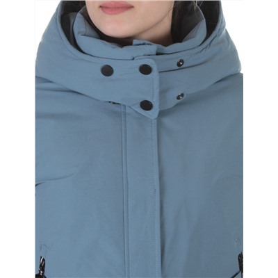 M9072 GRAY/LT.BLUE Пальто зимнее женское Snowpop