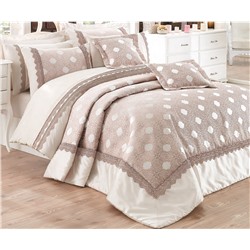 Постельное Белье Евро 2 сп. с Жаккардовым Покрывалом 270x260 см Deluxe Series Yatak Ortusu - cotton box