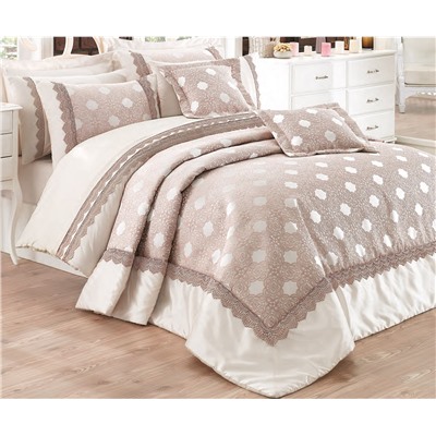 Постельное Белье Евро 2 сп. с Жаккардовым Покрывалом 270x260 см Deluxe Series Yatak Ortusu - cotton box