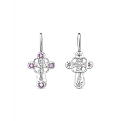 Крест с фианитом серебро 925*