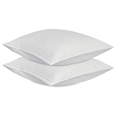 Набор наволочек из страйп-сатина из коллекции Essential, 70х70 см