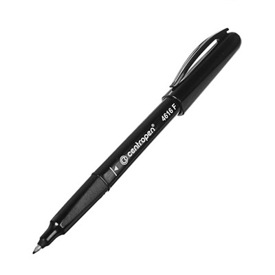 Маркер для CD/DVD, Centropen 4616, диаметр узла 1.2 мм, линия письма 0.6 мм, цвет чёрный