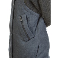 MW238 BLUE Пальто женское зимнее (холлофайбер)