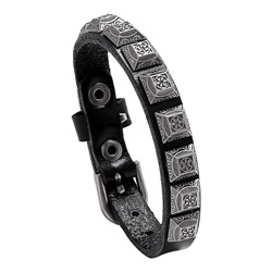 BS844 Кожаный браслет, 23х1см, цвет чёрный