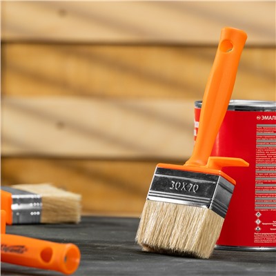 Кисть-ракля, 30х70 мм, натуральная щетина, пластмассовый корпус, пластмассовая ручка Sparta