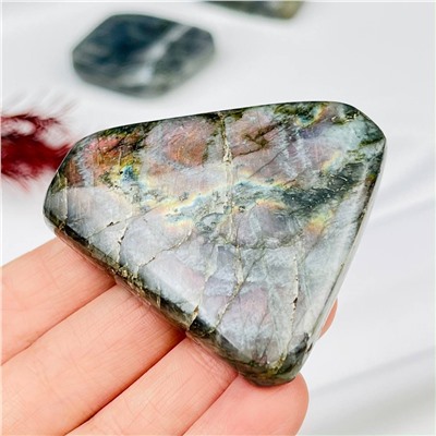 Радуга Самоцветов Срез (экран) из камня Лабрадор полированный в ассортименте