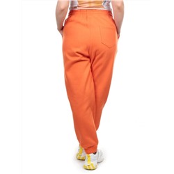 M047 ORANGE Брюки спортивные женские на флисе (100% хлопок) 7986