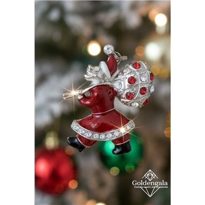 Брошь новогодняя "дед мороз" БР4 модель БРО/20