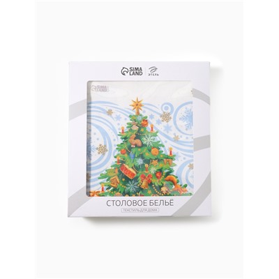 Скатерть новогодняя «Этель. Новогодняя сказка», 150×220 см ±3 см с ГМВО, 100% хлопок