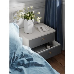 Тумба прикроватная Saga, Hordur, 55х40х50 см, белая