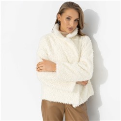 Полупальто на подкладе, Слишком заметна (белый шоколад, oversize, 50-56, нью)