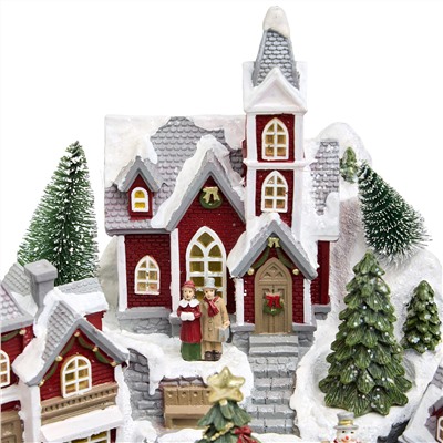 МУЗЫКАЛЬНАЯ СТАТУЭТКА "ЗИМНИЙ ГОРОДОК" 28Х28,5Х27 СМ