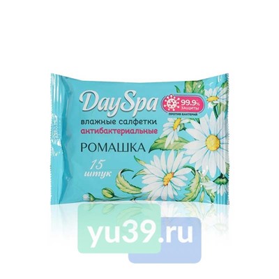 Day Spa Салфетки влажные, антибактериальные, 15 шт.