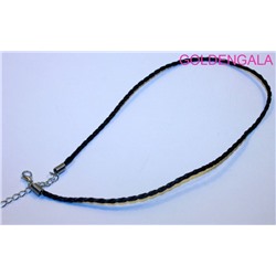Шнурок кожаный "Косичка" 50 см
