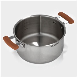 Набор кастрюль Magistro, 3 шт.: d=16/20/24 см, толщина 0.6 мм, штабелируемые, индукция, 304 AISI марка стали