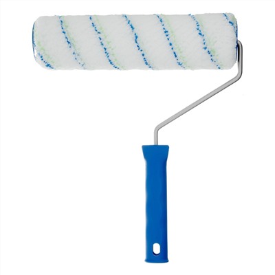 Валик "Водные краски", 250 мм, ворс 12 мм, D - 48 мм, D ручки - 6 мм, полиэстер Сибртех