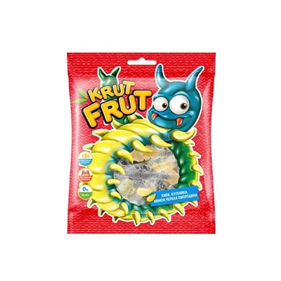 «KrutFrut», мармелад жевательный в форме сороконожек, 70 г