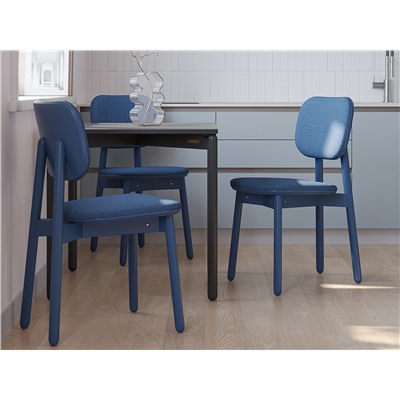 Стул Saga, рогожка, сине-зеленый