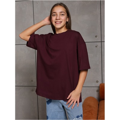Футболка "Базовая" Бордо Девочка
