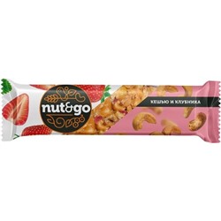 Батончик Nut&Go Кешью и клубника 36 г (упаковка 18 шт)/КДВ