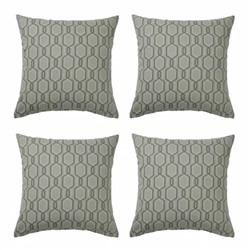 Набор серо-зеленых чехлов для подушек (4 шт), JATTEPOPPEL Cushion Cover Green/Grey Set, произв. IKEA