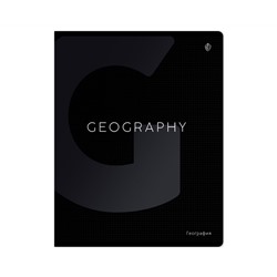 Тетрадь предметная 48л. Greenwich Line "Сolor black" - География, софт-тач ламинация, выборочный УФ-лак, 70г/м2