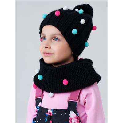 Комплект для девочки: шапка, снуд