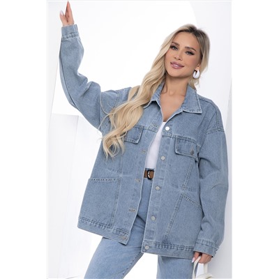 Жакет джинсовый Хлоя (серо-голубая) Б13369-4М