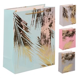 Пакет подарочный 18*23*10 Золотые листья ассорти 4 вида КОКОС 231943/12/Китай