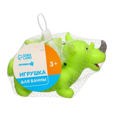 Набор игрушек для ванны «Носорог», мыльница, 3 игрушки