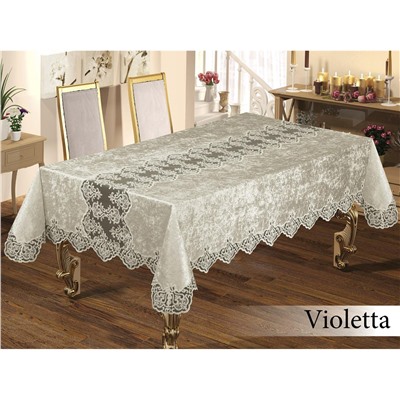 Скатерть 160x220 см. VIOLETTA EKRU - Maison Royale