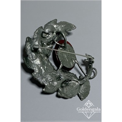 Брошь-кулон крупная с натуральными камнями БР4 модель БРО/19