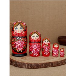 Матрешка "Букет роз" 5 кукольная большая