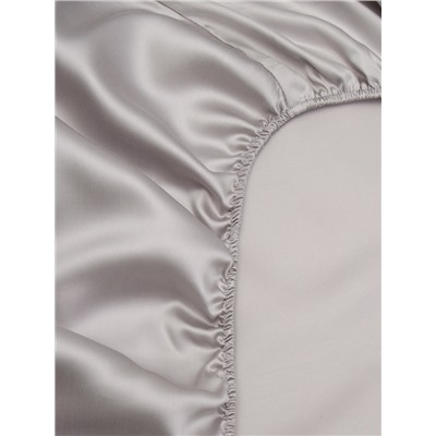 Простыня на резинке SL Home Tencel 200*200+30 см , цв. светло-серый