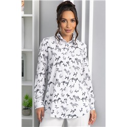Рубашка Надель (белая/собаки) Б13843-16М