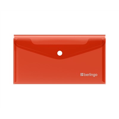 Папка-конверт на кнопке Berlingo "No Secret", С6, 200мкм, красная